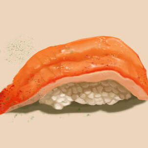 painting of sushi